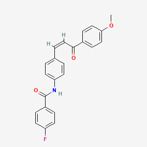 molecular formula C23H18FNO3 B5413310 4-fluoro-N-{4-[3-(4-methoxyphenyl)-3-oxo-1-propen-1-yl]phenyl}benzamide 