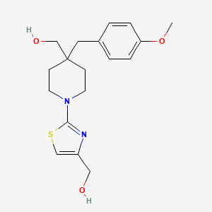 {2-[4-(hydroxymethyl)-4-(4-methoxybenzyl)piperidin-1-yl]-1,3-thiazol-4-yl}methanol