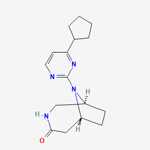 (1S,6R)-9-(4-cyclopentylpyrimidin-2-yl)-3,9-diazabicyclo[4.2.1]nonan-4-one