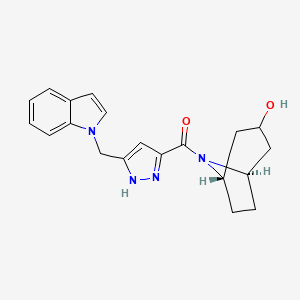 (3-endo)-8-{[5-(1H-indol-1-ylmethyl)-1H-pyrazol-3-yl]carbonyl}-8-azabicyclo[3.2.1]octan-3-ol