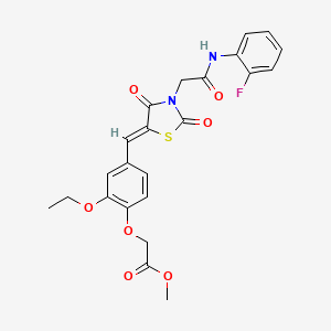 methyl {2-ethoxy-4-[(Z)-(3-{2-[(2-fluorophenyl)amino]-2-oxoethyl}-2,4-dioxo-1,3-thiazolidin-5-ylidene)methyl]phenoxy}acetate