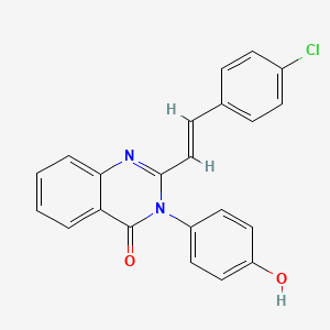 2-[2-(4-chlorophenyl)vinyl]-3-(4-hydroxyphenyl)-4(3H)-quinazolinone