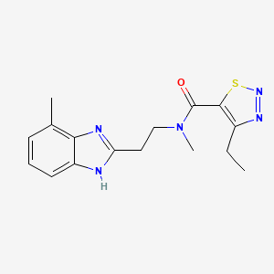 4-ethyl-N-methyl-N-[2-(4-methyl-1H-benzimidazol-2-yl)ethyl]-1,2,3-thiadiazole-5-carboxamide