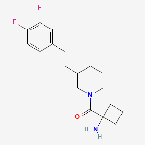 [1-({3-[2-(3,4-difluorophenyl)ethyl]-1-piperidinyl}carbonyl)cyclobutyl]amine hydrochloride