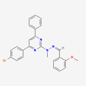 2-methoxybenzaldehyde [4-(4-bromophenyl)-6-phenyl-2-pyrimidinyl](methyl)hydrazone