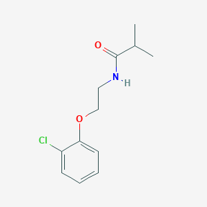 molecular formula C12H16ClNO2 B5413506 N-[2-(2-chlorophenoxy)ethyl]-2-methylpropanamide 