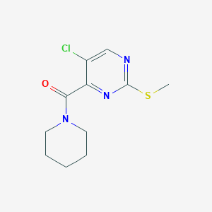 (5-Chloro-2-(methylthio)pyrimidin-4-yl)(piperidin-1-yl)methanone