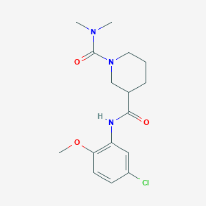 molecular formula C16H22ClN3O3 B5413531 N~3~-(5-chloro-2-methoxyphenyl)-N~1~,N~1~-dimethylpiperidine-1,3-dicarboxamide 