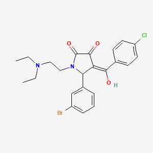 molecular formula C23H24BrClN2O3 B5413547 5-(3-bromophenyl)-4-(4-chlorobenzoyl)-1-[2-(diethylamino)ethyl]-3-hydroxy-1,5-dihydro-2H-pyrrol-2-one 