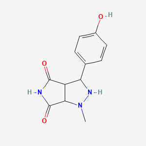 molecular formula C12H13N3O3 B5413553 3-(4-hydroxyphenyl)-1-methyltetrahydropyrrolo[3,4-c]pyrazole-4,6(1H,5H)-dione 