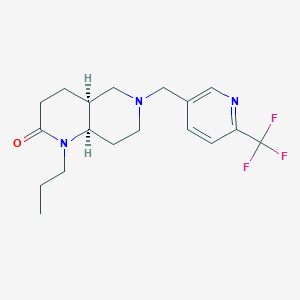 molecular formula C18H24F3N3O B5413580 (4aS*,8aR*)-1-propyl-6-{[6-(trifluoromethyl)pyridin-3-yl]methyl}octahydro-1,6-naphthyridin-2(1H)-one 