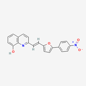 molecular formula C21H14N2O4 B5413593 2-{2-[5-(4-nitrophenyl)-2-furyl]vinyl}-8-quinolinol 