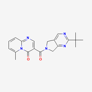 molecular formula C20H21N5O2 B5413597 3-[(2-tert-butyl-5,7-dihydro-6H-pyrrolo[3,4-d]pyrimidin-6-yl)carbonyl]-6-methyl-4H-pyrido[1,2-a]pyrimidin-4-one 