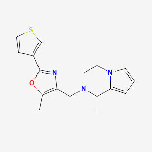 5-methyl-4-[(1-methyl-3,4-dihydro-1H-pyrrolo[1,2-a]pyrazin-2-yl)methyl]-2-thiophen-3-yl-1,3-oxazole