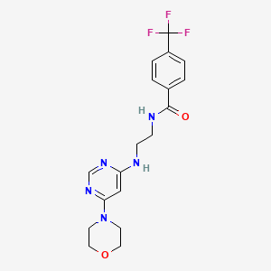 N-(2-{[6-(4-morpholinyl)-4-pyrimidinyl]amino}ethyl)-4-(trifluoromethyl)benzamide