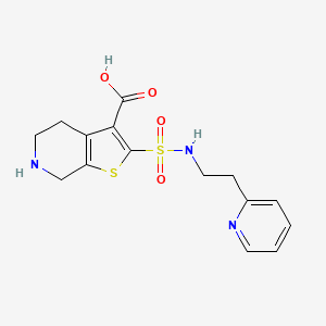 2-{[(2-pyridin-2-ylethyl)amino]sulfonyl}-4,5,6,7-tetrahydrothieno[2,3-c]pyridine-3-carboxylic acid