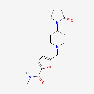 N-methyl-5-{[4-(2-oxopyrrolidin-1-yl)piperidin-1-yl]methyl}-2-furamide