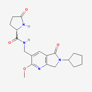 molecular formula C19H24N4O4 B5413685 (2S)-N-[(6-cyclopentyl-2-methoxy-5-oxo-6,7-dihydro-5H-pyrrolo[3,4-b]pyridin-3-yl)methyl]-5-oxopyrrolidine-2-carboxamide 