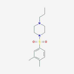 molecular formula C15H24N2O2S B5413689 1-[(3,4-dimethylphenyl)sulfonyl]-4-propylpiperazine 