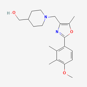 molecular formula C20H28N2O3 B5413692 (1-{[2-(4-methoxy-2,3-dimethylphenyl)-5-methyl-1,3-oxazol-4-yl]methyl}piperidin-4-yl)methanol 