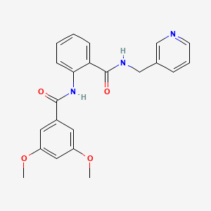 3,5-DIMETHOXY-N-(2-{[(PYRIDIN-3-YL)METHYL]CARBAMOYL}PHENYL)BENZAMIDE