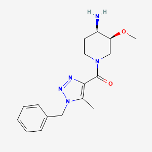 molecular formula C17H23N5O2 B5413715 (3S*,4R*)-1-[(1-benzyl-5-methyl-1H-1,2,3-triazol-4-yl)carbonyl]-3-methoxypiperidin-4-amine 