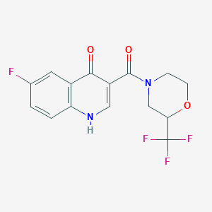 6-fluoro-3-{[2-(trifluoromethyl)morpholin-4-yl]carbonyl}quinolin-4-ol