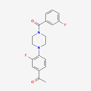 B5413729 1-{3-fluoro-4-[4-(3-fluorobenzoyl)-1-piperazinyl]phenyl}ethanone CAS No. 5935-61-5