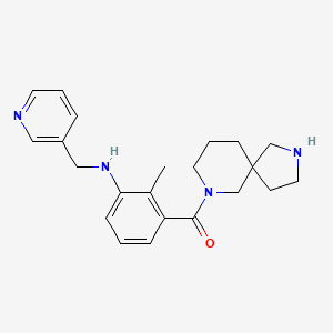 molecular formula C22H28N4O B5413735 3-(2,7-diazaspiro[4.5]dec-7-ylcarbonyl)-2-methyl-N-(pyridin-3-ylmethyl)aniline 