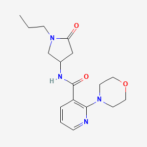 molecular formula C17H24N4O3 B5413738 2-morpholin-4-yl-N-(5-oxo-1-propylpyrrolidin-3-yl)nicotinamide 