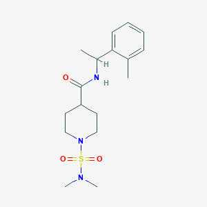 molecular formula C17H27N3O3S B5413752 1-[(dimethylamino)sulfonyl]-N-[1-(2-methylphenyl)ethyl]-4-piperidinecarboxamide 