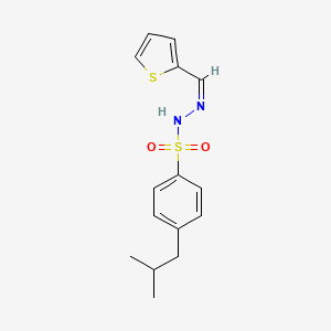 molecular formula C15H18N2O2S2 B5413760 4-isobutyl-N'-(2-thienylmethylene)benzenesulfonohydrazide 