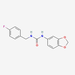 molecular formula C15H13FN2O3 B5413777 N-(1,3-BENZODIOXOL-5-YL)-N'-(4-FLUOROBENZYL)UREA 