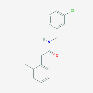 molecular formula C16H16ClNO B5413829 N-[(3-chlorophenyl)methyl]-2-(2-methylphenyl)acetamide 