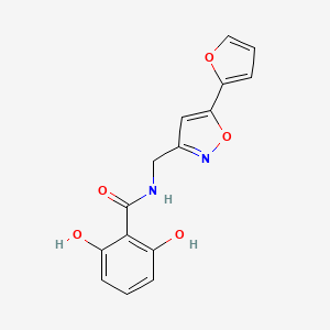 N-{[5-(2-furyl)isoxazol-3-yl]methyl}-2,6-dihydroxybenzamide