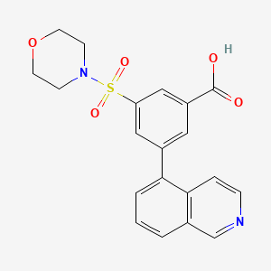 molecular formula C20H18N2O5S B5413852 3-isoquinolin-5-yl-5-(morpholin-4-ylsulfonyl)benzoic acid 