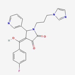 4-(4-fluorobenzoyl)-3-hydroxy-1-[3-(1H-imidazol-1-yl)propyl]-5-(3-pyridinyl)-1,5-dihydro-2H-pyrrol-2-one