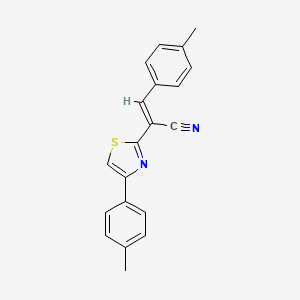 (2E)-3-(4-methylphenyl)-2-[4-(4-methylphenyl)-1,3-thiazol-2-yl]prop-2-enenitrile