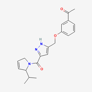 1-[3-({3-[(2-isopropyl-2,5-dihydro-1H-pyrrol-1-yl)carbonyl]-1H-pyrazol-5-yl}methoxy)phenyl]ethanone