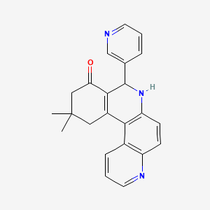 11,11-DIMETHYL-8-(PYRIDIN-3-YL)-7H,8H,9H,10H,11H,12H-CYCLOHEXA[A]4,7-PHENANTHROLIN-9-ONE