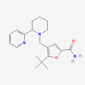 5-tert-butyl-4-{[2-(2-pyridinyl)-1-piperidinyl]methyl}-2-furamide