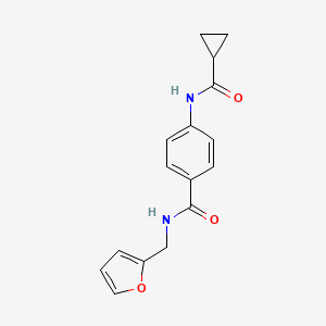 4-[(cyclopropylcarbonyl)amino]-N-(2-furylmethyl)benzamide