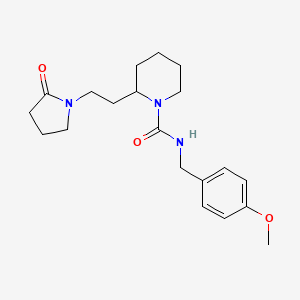 molecular formula C20H29N3O3 B5413947 N-(4-methoxybenzyl)-2-[2-(2-oxo-1-pyrrolidinyl)ethyl]-1-piperidinecarboxamide 