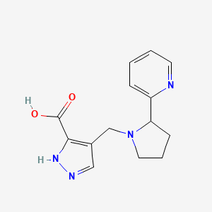 4-[(2-pyridin-2-ylpyrrolidin-1-yl)methyl]-1H-pyrazole-5-carboxylic acid