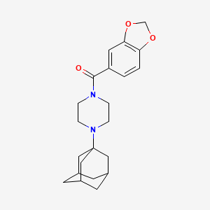 molecular formula C22H28N2O3 B5413965 [4-(1-ADAMANTYL)PIPERAZINO](1,3-BENZODIOXOL-5-YL)METHANONE 