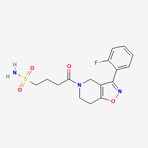 4-[3-(2-fluorophenyl)-6,7-dihydroisoxazolo[4,5-c]pyridin-5(4H)-yl]-4-oxobutane-1-sulfonamide