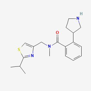 N-[(2-isopropyl-1,3-thiazol-4-yl)methyl]-N-methyl-2-(3-pyrrolidinyl)benzamide hydrochloride