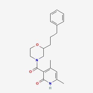 4,6-dimethyl-3-{[2-(3-phenylpropyl)-4-morpholinyl]carbonyl}-2(1H)-pyridinone