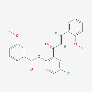 4-chloro-2-[3-(2-methoxyphenyl)acryloyl]phenyl 3-methoxybenzoate