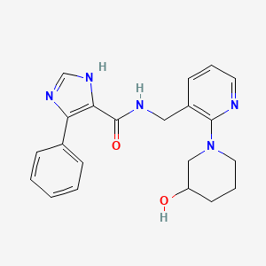 N-{[2-(3-hydroxypiperidin-1-yl)pyridin-3-yl]methyl}-4-phenyl-1H-imidazole-5-carboxamide